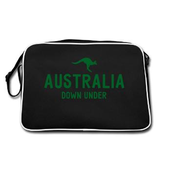Australia - Down Under - Australia - Kangaroo - Retro Bag - black/white - Back