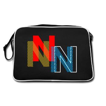 Letter N - Retro Bag - black/white - Back