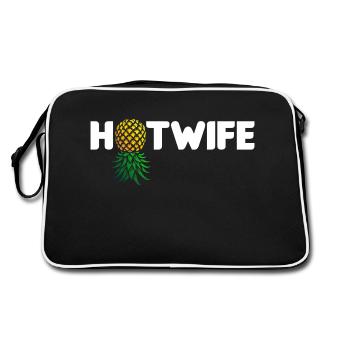 Hotwife Renversé Ananas Swinger Femme Chaude - Sac Retro - noir/blanc - Dos