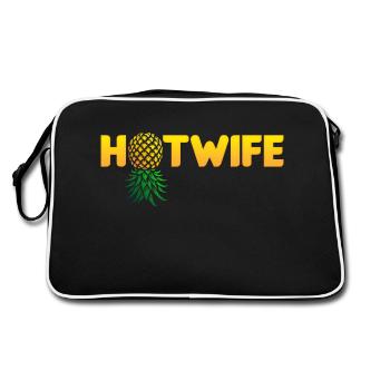 Hotwife Renversé Ananas Swinger Femme Chaude - Sac Retro - noir/blanc - Dos