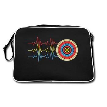 Battement de cœur de tir à l'arc - Sac Retro - noir/blanc - Dos