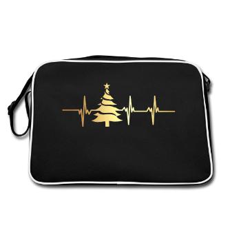Heartbeat Fir Tree - Retro Bag - black/white - Back