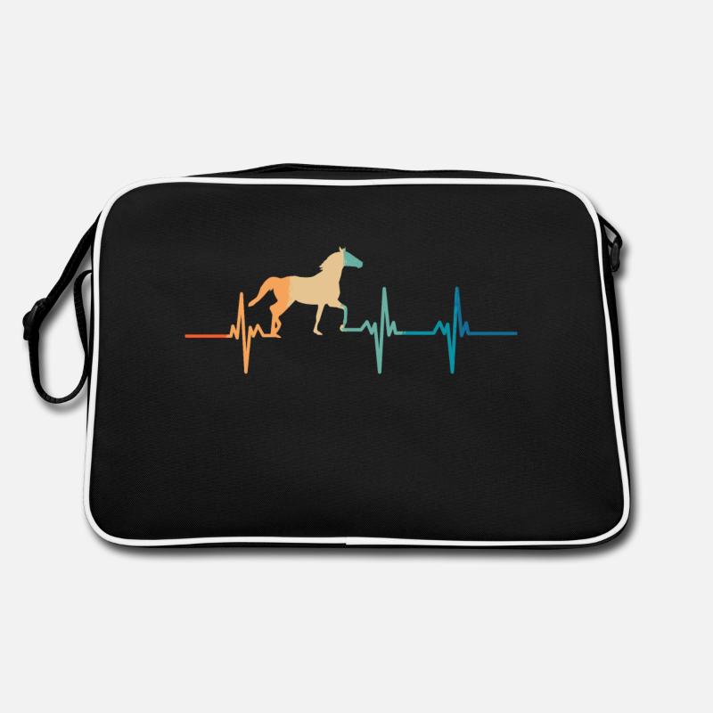 Herzschlag des Pferdes Retro Tasche