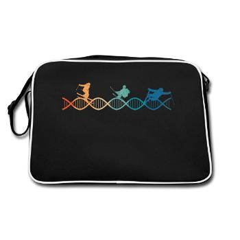 le Ski est dans mon ADN - Sac Retro - noir/blanc - Dos
