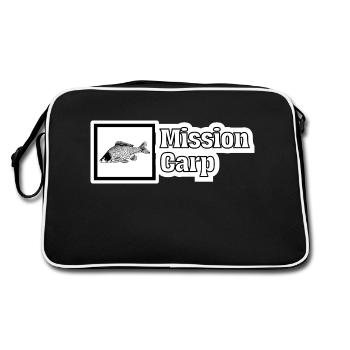 Mission Carp Carp Carp Carp Angler - Retro Bag - black/white - Back