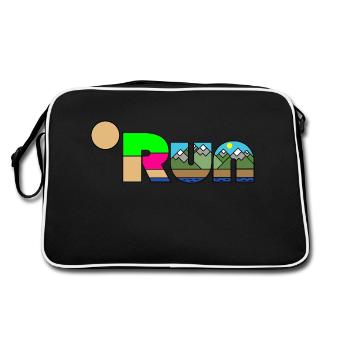 Course à pied Nature Paysage Unique Coureur Randonnée - Sac Retro - noir/blanc - Dos