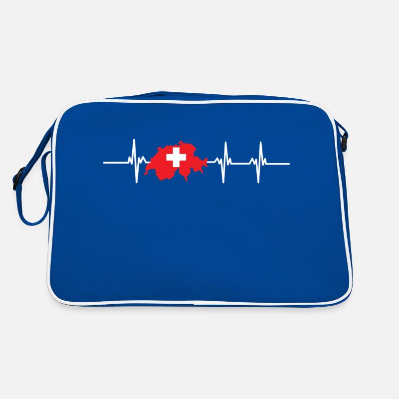 Schweizer Herzschlag Retro Tasche