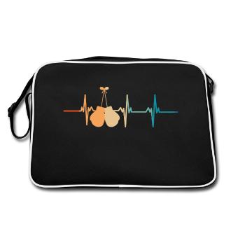 Heartbeat Boxing - Retro Bag - black/white - Back