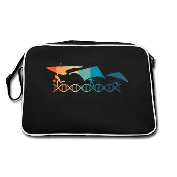 Le Paragliding est dans mon ADN - Sac Retro - noir/blanc - Dos