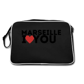 Marseille je t'aime - Sac Retro - noir/blanc - Dos