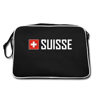 Suisse - Drapeau - Schwiiz - Suisse - Suisse - Sac Retro - noir/blanc - Dos