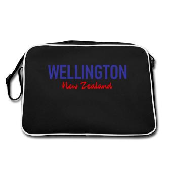 Wellington - Nouvelle-Zélande - Aotearoa - Kiwi - Maori - Sac Retro - noir/blanc - Dos