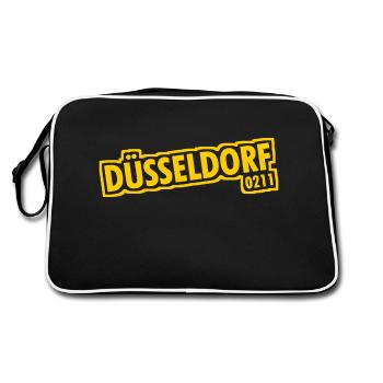 Dusseldorf - 0211 - Dialling Code - NRW - Ruhrpott - Retro Bag - black/white - Back