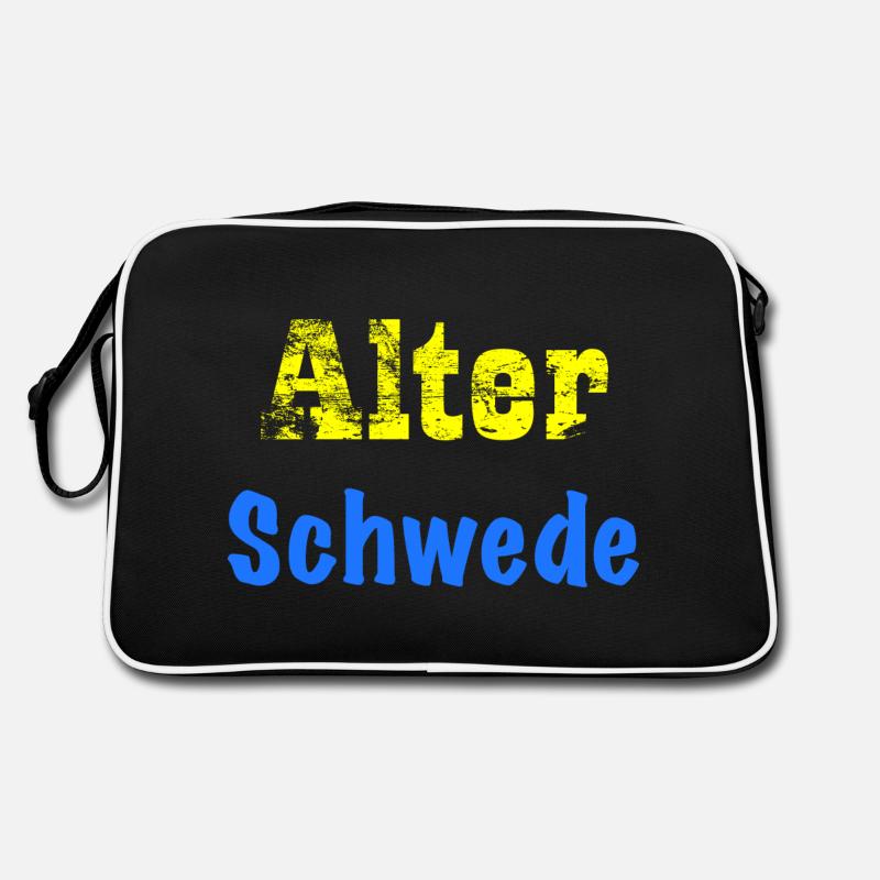 Alter Schwede - Retro Tasche - Schwarz/Weiß