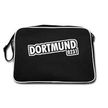 Dortmund - 0231 - Area Code - Retro Bag - black/white - Back