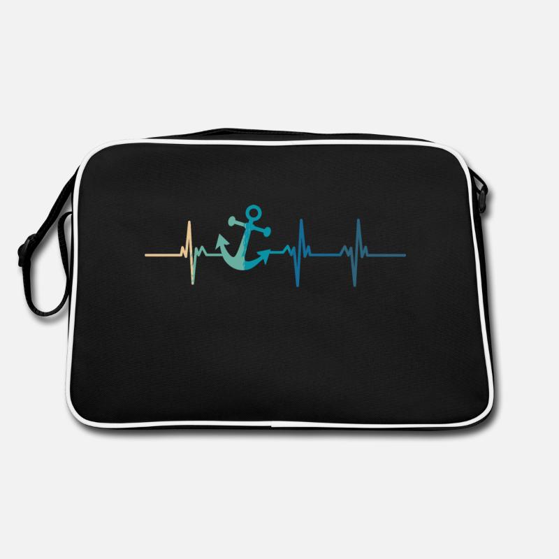Heartbeat Anker Meer Retro Tasche