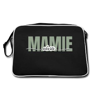 Mamie chérie -cadeau grand mère - Sac Retro - noir/blanc - Dos