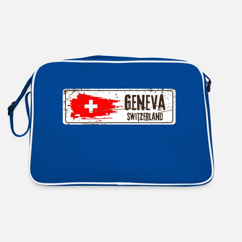 Geneva Switzerland Flag Retro Bag