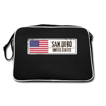 San Diego Flag - Retro Bag - black/white - Back