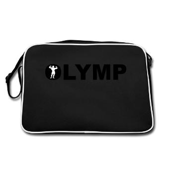 Mont Olympe Montagne des dieux et des pouvoirs. Culturiste - Sac Retro - noir/blanc - Dos