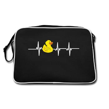 Battement de cœur canard - Sac Retro - noir/blanc - Dos