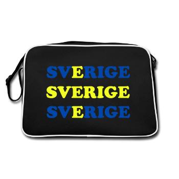 Sverige - Retro Tasche - Schwarz/Weiß - Hinten
