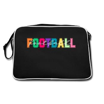 Football couleurs - cadeau amateur de football - Sac Retro - noir/blanc - Dos