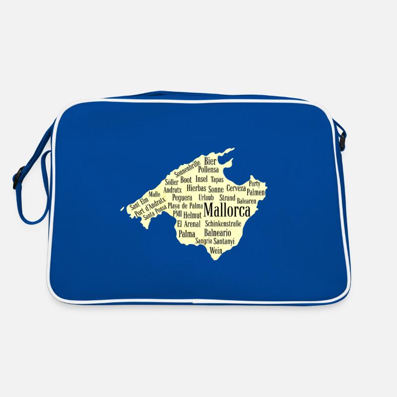 Mallorca Wordcloud Island Holidays Sun Retro Bag
