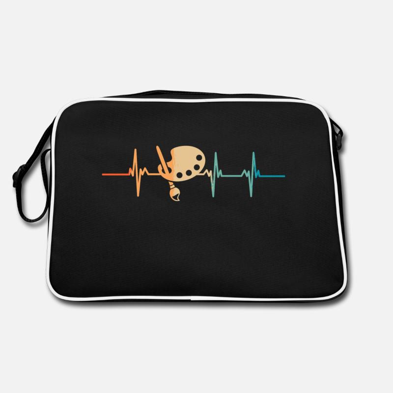 Heartbeat drawing Retro Bag