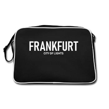 Frankfurt - City of Lights - Nightlife - Retro Tasche - Schwarz/Weiß - Hinten