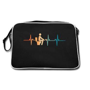 Heartbeat toilet - Retro Bag - black/white - Back
