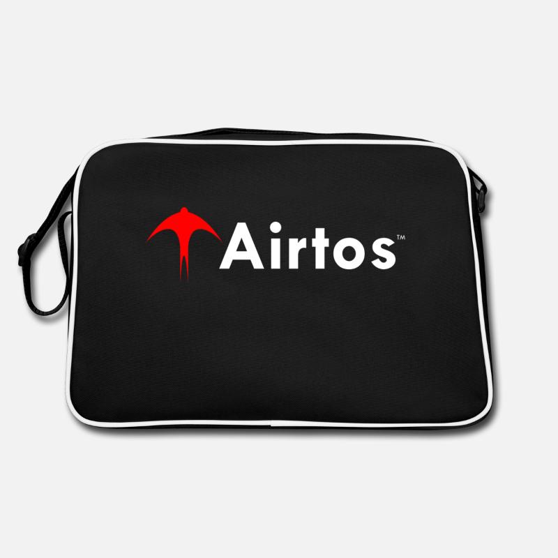 LOGO white text - Retro Bag - black/white