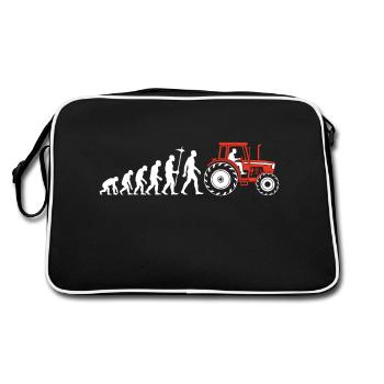 Evolution Farmer Farmer Traktor - Retro Tasche - Schwarz/Weiß - Hinten