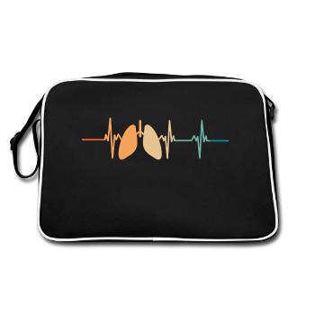 Heartbeat Lung - Retro Bag - black/white - Back