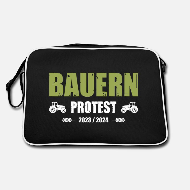 Bauernprotest Bauerndemo Bauer Landwirt Demo Retro Tasche