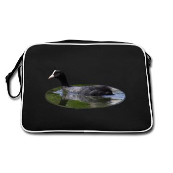Eurasian Coot - Retro Bag - black/white - Back
