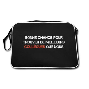 Man Humor Co-worker Departure Gift - Retro Bag - black/white - Back