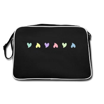 Sweet Hearts Very Small Hearts Pastel - Retro Bag - black/white - Back
