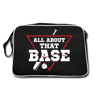All About That Base Baseball Sport Fan - Retro Bag - black/white - Back