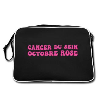 Cancer du Sein octobre rose - Sac Retro - noir/blanc - Dos