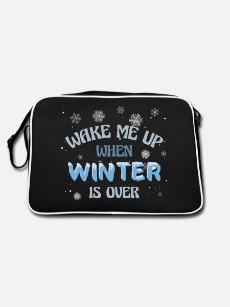Wake me up when winter is over - Retro Bag - black/white - Back