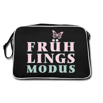 Spring Mode - Spring is here! - Retro Bag - black/white - Back