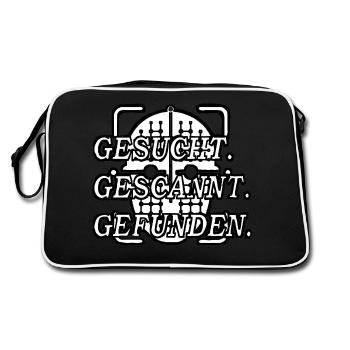 Searched, Scanned, Found - Retro Bag - black/white - Back