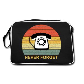 Téléphone à cadran Never Forget vintage rétro - Sac Retro - noir/blanc - Dos