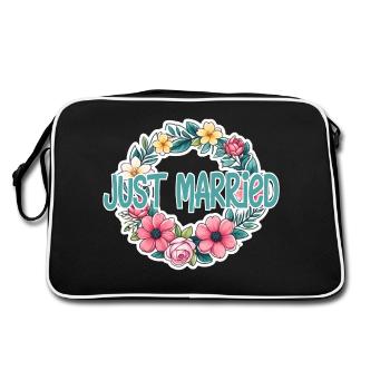 just married - pour mariage - Sac Retro - noir/blanc - Dos
