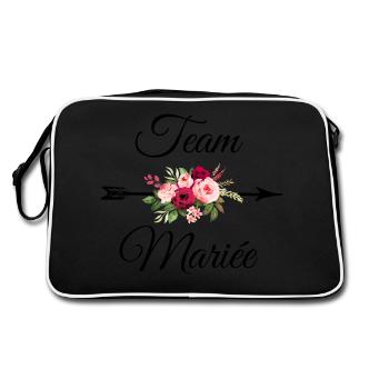 Team La mariée bouquet de fleurs flèche - Sac Retro - noir/blanc - Dos