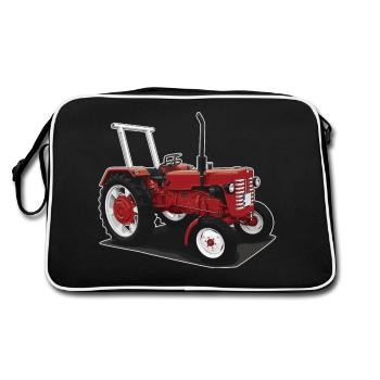 Tracteur classique // Bulldog // Illustration - Sac Retro - noir/blanc - Dos