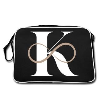 Infinite letter k - Retro Bag - black/white - Back