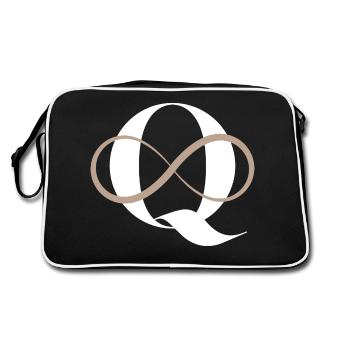 Lettre q infinie - Sac Retro - noir/blanc - Dos