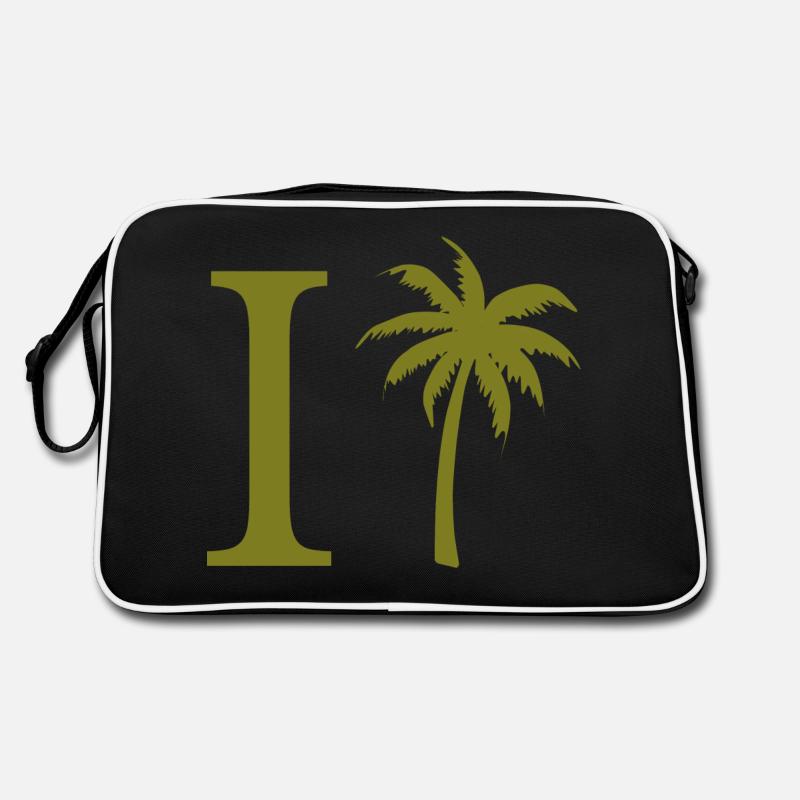 Lettre i vert Palm Sac Retro